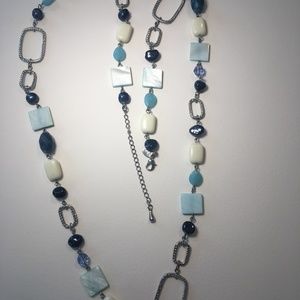 Lia Sophia Blue Opera-Length Necklace